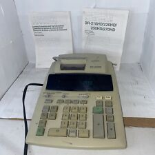 Vintage Casio DR-210HD Tax & Exchange Desktop Electric Calculator With Manuals picture