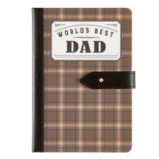 Faux Leather Bound Lined Journal with Strap Closure, 6 x 8, Best Dad - Pack of 4 picture