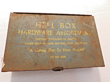 VINTAGE HELL BOX HARDWARE ASSORTMENT KIT NO. 6500 SCREWS NUTS WASHERS METAL BOX picture