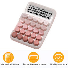Mechanical Key Operation Calculator Student Vintage Gradient Color with Lcd picture