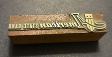 American State Bank-Texas- vintage letterpress printing block picture