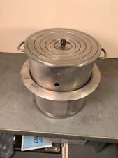 Vintage Antique stainless steel Chemistry Water Bath with graduated ring top picture