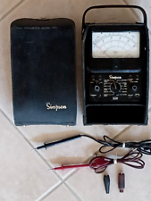 Vintage  Simpson 260® Series 6  Analog - VOM- Multimeter Black with Case- Tested picture