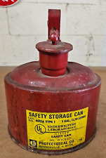 VINTAGE Protectoseal SAFETY CAN 1 gallon type 1 no. 4612a gas station oil sign picture