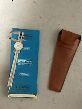 Vintage FOWLER CALIPER with Leather Case In Original Box picture