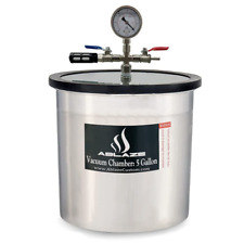 5 Gallon Gal Vacuum Chamber Stainless Steel Degassing Urethanes Silicone Epoxies picture