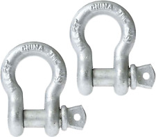 1-1/8 Inch Galvanized Screw Pin Anchor Shackles in a 2 Pack - Each with a 9.5 To picture