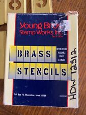 Brass Stencils Numeric Vintage Young Bros. 1 Inch Numbers picture