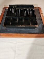 Vintage Lockable Steel Cash Drawer with Key Garage Sales POS Machine picture