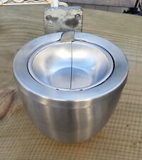 Vintage Stainless Steel Bullet Style Wall Mounted Ashtray GA9852 picture