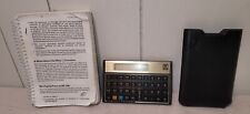 Vintage Gold Hewlett-Packard HP 12c Financial Calculator With Manual & Sleeve picture