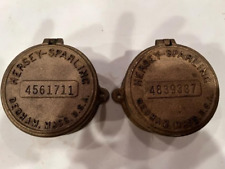 Vintage Brass Hershey-Sparling Water Meter Cover Dedham, MA USA 2 PIECES picture