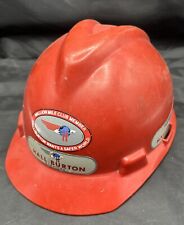 Halliburton MSA RED Vintage Hard Hat B3 picture