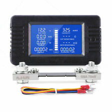 12V 0-200V Battery Monitor Meter LCD Display DC Volt Amp For Car RV Solar System picture