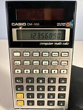 Vintage Casio CM-100 Solar Calculator w/Case Computer Math Calculator picture