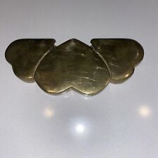 Vintage Solid Brass Heart Business Card Holder  picture