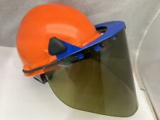 NEW Paulson Electric Arc Flash Face Shield & Orange Hard Hat picture