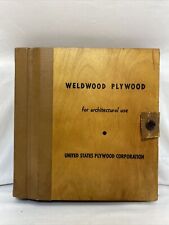 Vintage 1950 Weldwood Plywood Archietectural Sample Book 40 Samples MidCent RARE picture