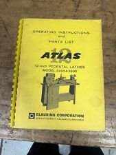 Atlas 12 Inch Pedestal Lathe Operating Manual - Original Print - Vintage picture