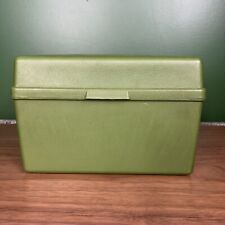 VINTAGE 1964 Sterling No.530 Olive Green Kitchen Recipe Card Box picture