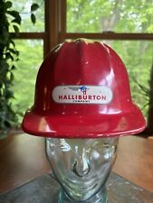 Vintage McDonald T Standard Aluminum Hard Hat Safety Helmet RED MSA HALLIBURTON picture