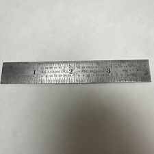 Vintage Starrett No. 600 4” Tempered Steel Rule Made In USA picture