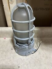 VINTAGE  LITHONIA EXPLOSION PROOF INDUSTRIAL CAGE LIGHT CEILING MOUNT Works picture