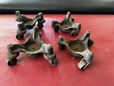 Vintage 3 Wheel Cast Iron Casters Stove Movers Antique USA Set Of 4 picture