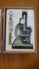 Tasco Deluxe Microscope Vintage With Wooden Box picture