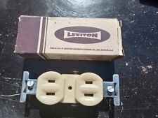 5 VINTAGE Leviton Bakelite Duplex Receptacle No. 222I  New Old Stock,Lot OF 5 picture