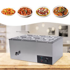 6 Pots Commercial Food Warmer Bain For Food Court Buffet Server Electric Warmer  picture