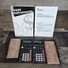 2 Texas Instruments TI BA II Plus Business Analyst Financial Calculator Vintage picture