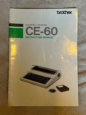 Vintage Brother CE-60 Electric Electronic Typewriter ~ Instruction Manual Only picture