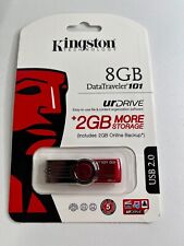 Kingston DataTraveler 8GB 101 G2 DT 101 Flash Drive, Red New Sealed picture