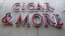 CIGAR & MORE LED STORE FRONT BUSINESS SIGN OUTDOOR WALL LIGHTWEIGHT picture