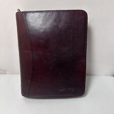 Vintage Franklin Covey Genuine Leather Spacemaker Planner 7-Ring Binder Brown picture