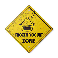 Frozen Yogurt Vintage Crossing Sign Xing Plastic Rustic ice cream vanilla suppli picture