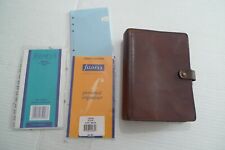 FILOFAX - 4CLF 5/4 LEATHER PLANNER  &  INSERTS - VINTAGE - MADE IN UK -RARE picture