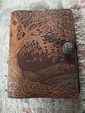 Oberon Design Pebbled Leather Vintage Tree Of Life 3-Ring Planner/Notebook picture