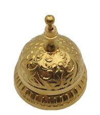 NOS Vintage Solid Brass Shopkeepers Bell, Store Countertop, Raised Design, India picture