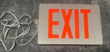 Vintage EXIT SIGN grey & Red METAL cool sign picture