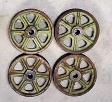 Vintage Industrial Steel Wheels Casters Gear Diy Furniture Rat Rod Antique Decor picture