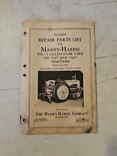 Vintage 1944 Massey-Harris 52 Cultivator Repair Parts List picture