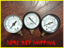 Vintage Pressure Gauges Lot Of 3 USG Winters Ashcroft Brass Fittings Untested picture