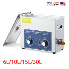 Ultrasonic Cleaner 6/10/15/30L Cleaning Equipment W/ Timer Heating 800W 40KHZ US picture