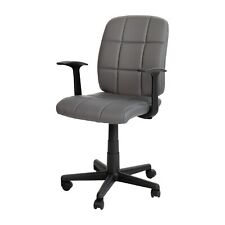 Flash Furniture Clayton Vinyl Swivel Mid-Back Quilted Task Office Chair Gray picture