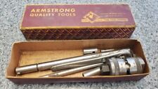 Vintage Armstrong Lathe Boring Bar Tool Set in Box w 3/4 & 1/2 Bars picture
