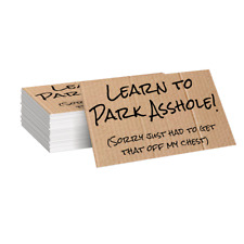 Learn to Park Assh**e Sorry had to get that off my chest Business cards 100 Pack picture