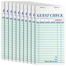 10 Pack Restaurant Server Note Pads for Food Servers, 500 Total Tickets, 3 x 7