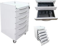 Dental Storage Cabinet 5 Drawers Mobile Utility Cart Medical Cabinet Office Stor picture